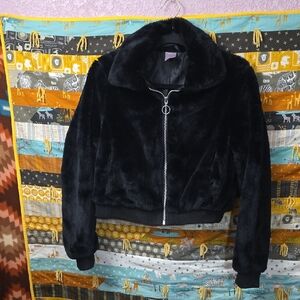 No Boundaries Black Teddy Jacket, Shurpa Jrs 3/4